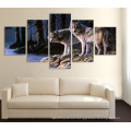 HD Printed Animal Two Wolves Painting Canvas Print Room Decor Print Poster Picture Canvas Mc-019